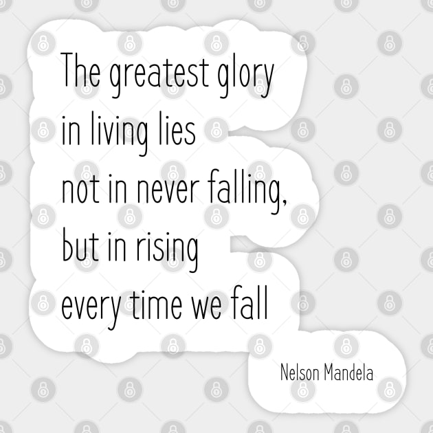 Nelson Mandela Quote Sticker by NV